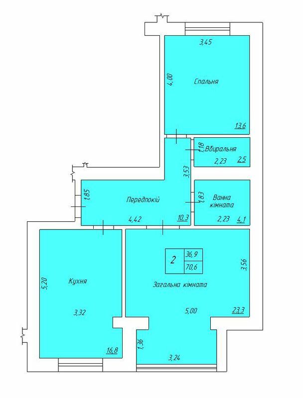 2-комнатная 70.6 м² в ЖК на ул. Нагорная, 6 от 12 000 грн/м², г. Кременчуг