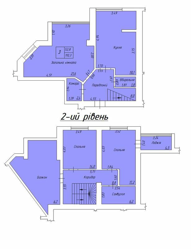 Двухуровневая 110.3 м² в ЖК на ул. Нагорная, 6 от застройщика, г. Кременчуг