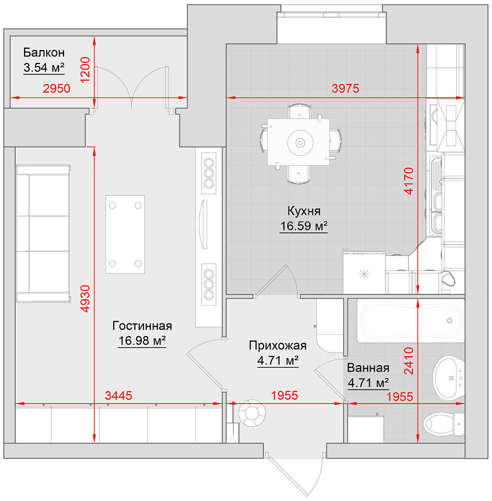 1-комнатная 49 м² в ЖК на ул. Майора Борищака, 17/48 от застройщика, г. Кременчуг