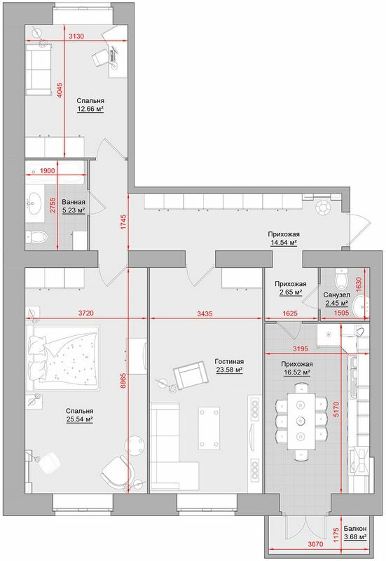 3-кімнатна 107 м² в ЖК на вул. Троїцька, 74 від 18 650 грн/м², м. Кременчук