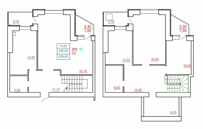 Двухуровневая 139.8 м² в ЖК Остров от 10 300 грн/м², г. Миргород