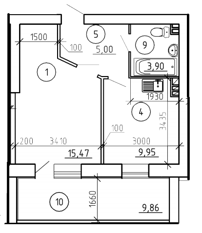 1-кімнатна 44.18 м² в ЖК на вул. Праці, 1 від 11 950 грн/м², Суми