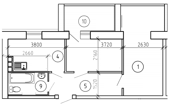 2-комнатная 48.62 м² в ЖК на ул. Труда, 1 от 12 200 грн/м², Сумы