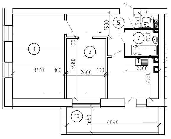 2-комнатная 61.11 м² в ЖК на ул. Труда, 1 от 12 200 грн/м², Сумы