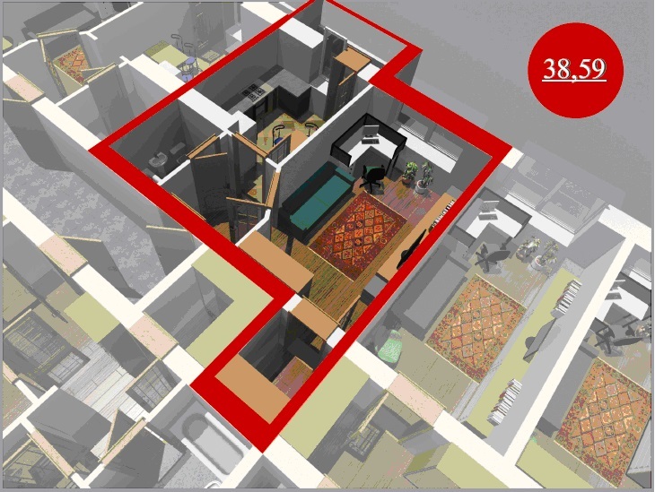 1-кімнатна 38.59 м² в ЖК на вул. Радянська, 27 від 7 500 грн/м², м. Білопілля