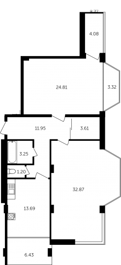 3-комнатная 101.1 м² в ЖК Адмирал Сенявин от 13 800 грн/м², Херсон