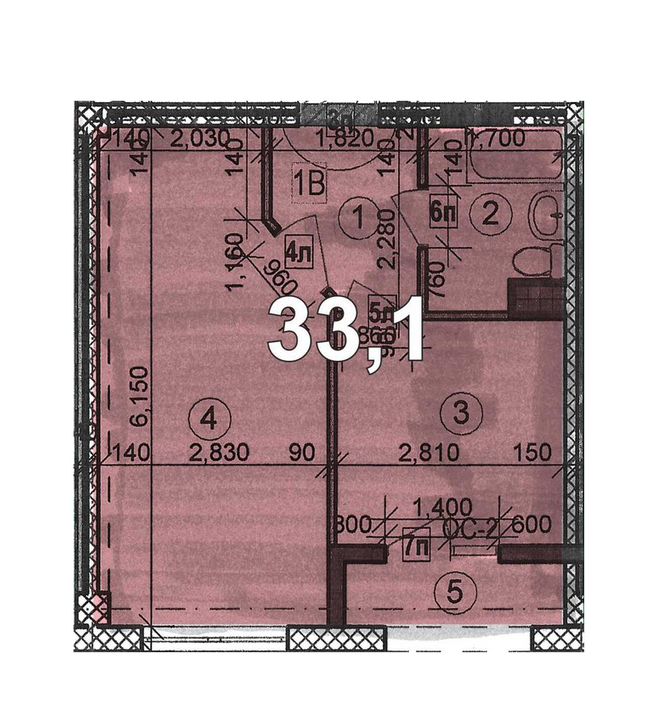 1-кімнатна 33.1 м² в ЖК Сонячний Острів від 12 800 грн/м², Херсон