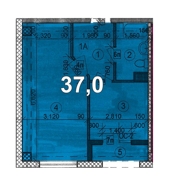 1-комнатная 37 м² в ЖК Солнечный Остров от 12 800 грн/м², Херсон