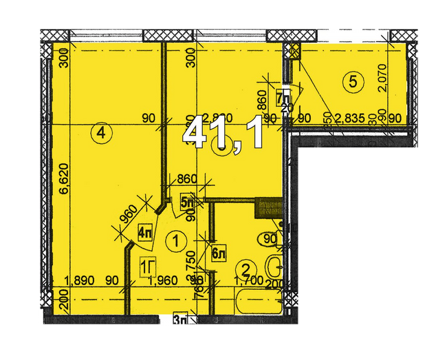 1-кімнатна 41.1 м² в ЖК Сонячний Острів від 12 950 грн/м², Херсон