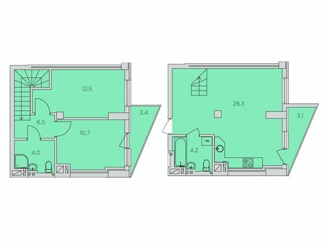 Дворівнева 68.2 м² в ЖК 360 від 19 600 грн/м², Рівне