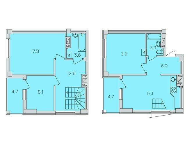 Дворівнева 81.5 м² в ЖК 360 від 17 800 грн/м², Рівне