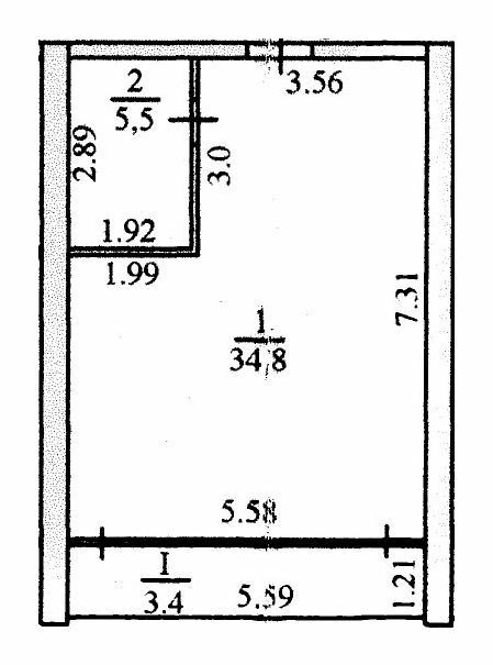 1-комнатная 43.7 м² в Апарт-комплекс Petrovets от 11 150 грн/м², пгт Лазурное