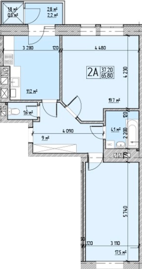 2-комнатная 65.8 м² в ЖК Bridge Town от 17 750 грн/м², Ровно