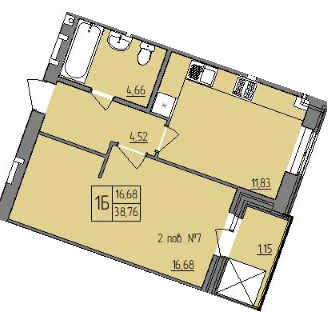 1-комнатная 38.76 м² в ЖК Villa Viola от 15 000 грн/м², Ровно