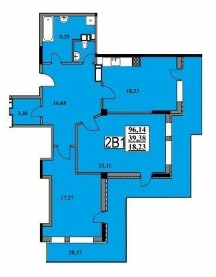 2-комнатная 96.14 м² в ЖК Тихий центр от 17 000 грн/м², Черкассы