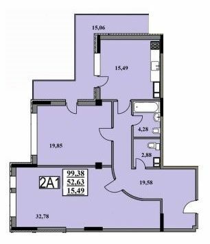 2-кімнатна 99.38 м² в ЖК Тихий центр від 19 000 грн/м², Черкаси