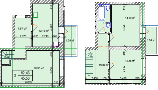 Двухуровневая 82.43 м² в МЖК Семья от 16 850 грн/м², Ровно