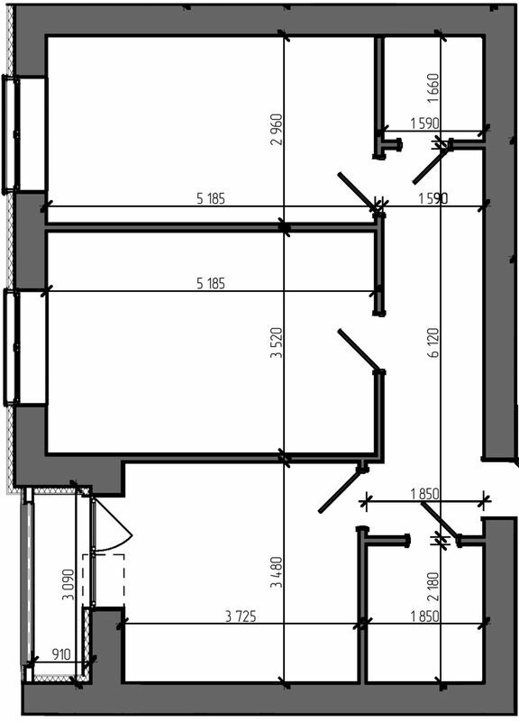 2-комнатная 69.7 м² в ЖК Театральний от 22 000 грн/м², Ровно