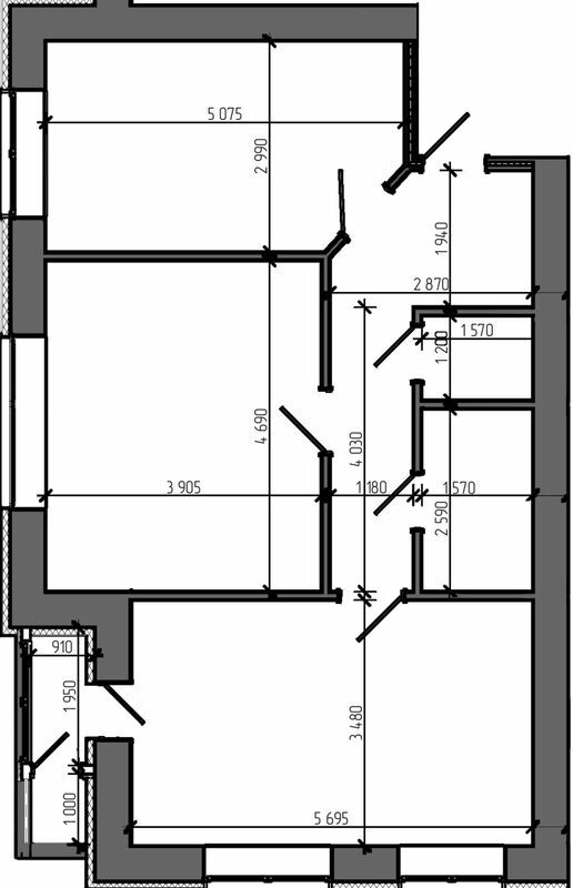 2-комнатная 72.3 м² в ЖК Театральний от 21 850 грн/м², Ровно