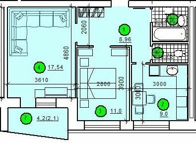 2-комнатная 54.25 м² в ЖК Престиж от 10 000 грн/м², г. Радивилов