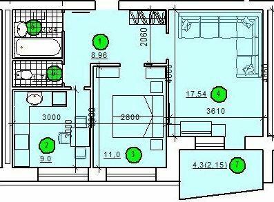 2-кімнатна 52.2 м² в ЖК Престиж від 10 000 грн/м², м. Радивилів