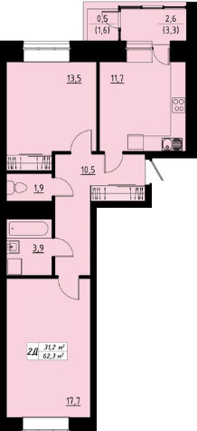 2-кімнатна 62.3 м² в ЖК Green Line від 14 350 грн/м², Тернопіль