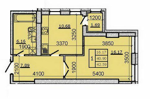 1-комнатная 42.59 м² в ЖК Метрополь от 19 500 грн/м², Тернополь