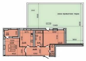 2-комнатная 64.51 м² в ЖК Метрополь от 19 500 грн/м², Тернополь