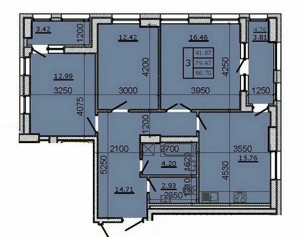 3-комнатная 86.7 м² в ЖК Метрополь от 19 500 грн/м², Тернополь