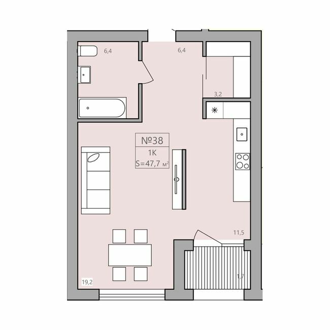 1-кімнатна 47.7 м² в ЖК ЕкоДім від 11 000 грн/м², с. Петриків