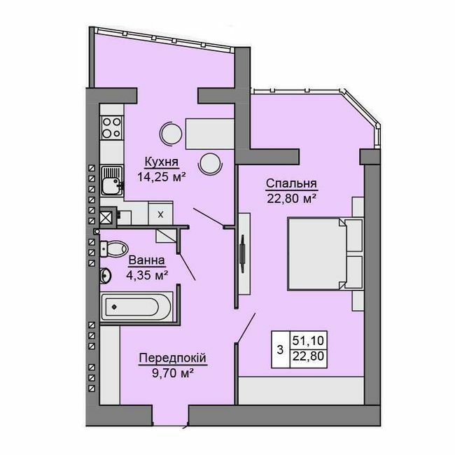 1-комнатная 51.1 м² в ЖК Сучасне житло от 15 000 грн/м², г. Сторожинец