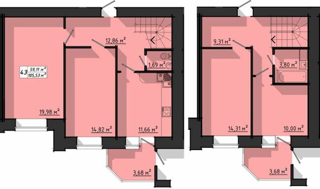 Двухуровневая 105.53 м² в ЖК на ул. Киевская от 14 000 грн/м², Тернополь