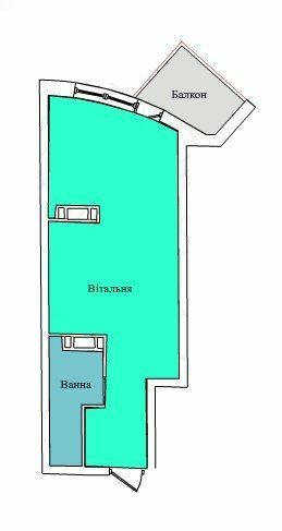 1-кімнатна 25.6 м² в ЖК на вул. Київська від 12 000 грн/м², Тернопіль