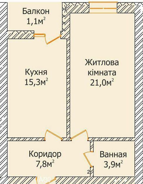 1-комнатная 49.1 м² в ЖК Сонячне містечко от застройщика, Черновцы