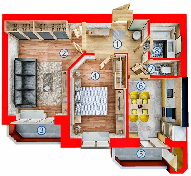 2-кімнатна 61.38 м² в ЖК на вул. Довженко від 15 300 грн/м², Тернопіль