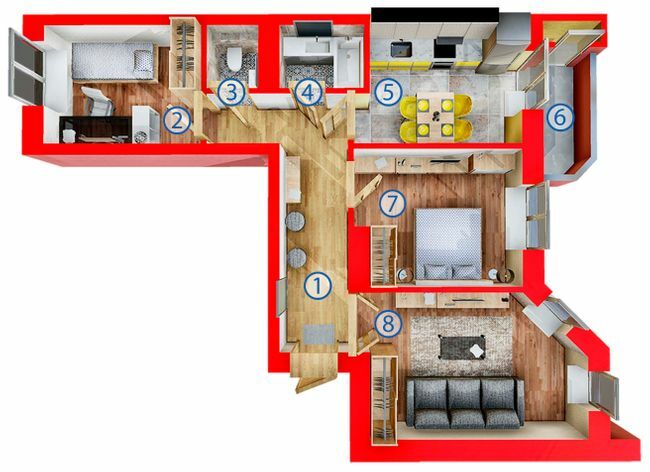 3-комнатная 79.9 м² в ЖК на вул. Довженко от 16 800 грн/м², Тернополь