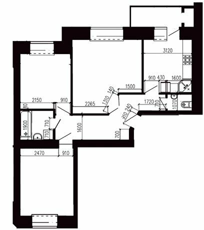 3-кімнатна 74.93 м² в ЖК на вул. Київська / вул. Тарнавського від 15 900 грн/м², Тернопіль