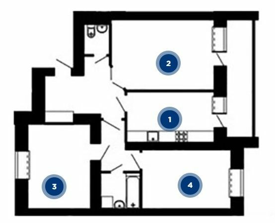 3-кімнатна 86.56 м² в ЖК Острозький від 15 200 грн/м², Тернопіль