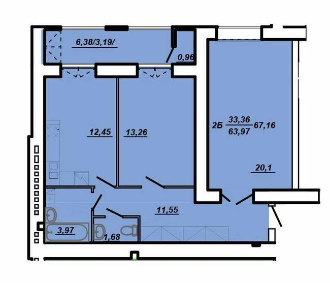 2-кімнатна 67.16 м² в ЖК на вул. Яреми / вул. Текстильна від 11 500 грн/м², Тернопіль