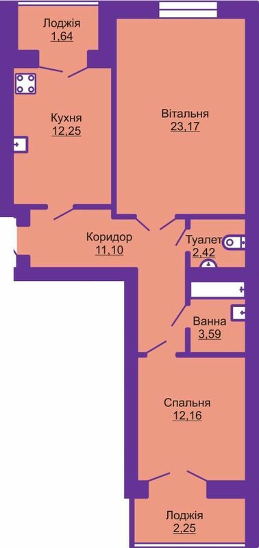 2-комнатная 68.58 м² в ЖК Шевченківський гай от 10 000 грн/м², с. Гаи-Шевченковские