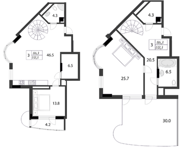 Двухуровневая 132.3 м² в ЖК Grand Palace от 15 000 грн/м², Хмельницкий