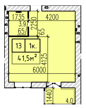 1-кімнатна 41.5 м² в ЖК Затишний від 22 000 грн/м², Дніпро