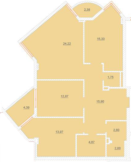 3-кімнатна 96.9 м² в ЖК на вул. Короля Данила, 20а від 15 600 грн/м², Івано-Франківськ