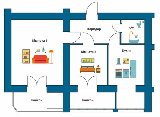 2-комнатная 55.4 м² в ЖК Новый Эдем от 10 500 грн/м², г. Каменец-Подольский