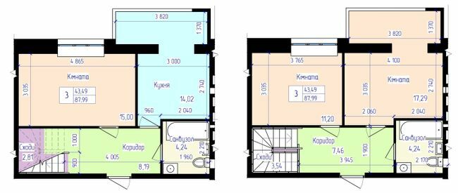 Двухуровневая 87.99 м² в ЖК Барви от застройщика, Хмельницкий