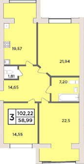 3-комнатная 102.22 м² в ЖК на ул. Заречанская, 3/3Б от 9 950 грн/м², Хмельницкий