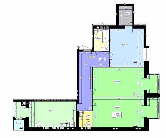 3-кімнатна 122.43 м² в ЖК Парковий Лайф від 11 800 грн/м², м. Волочиськ