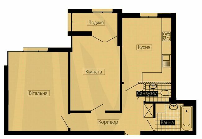 2-кімнатна 63.79 м² в ЖК Crystal River від 13 300 грн/м², Івано-Франківськ