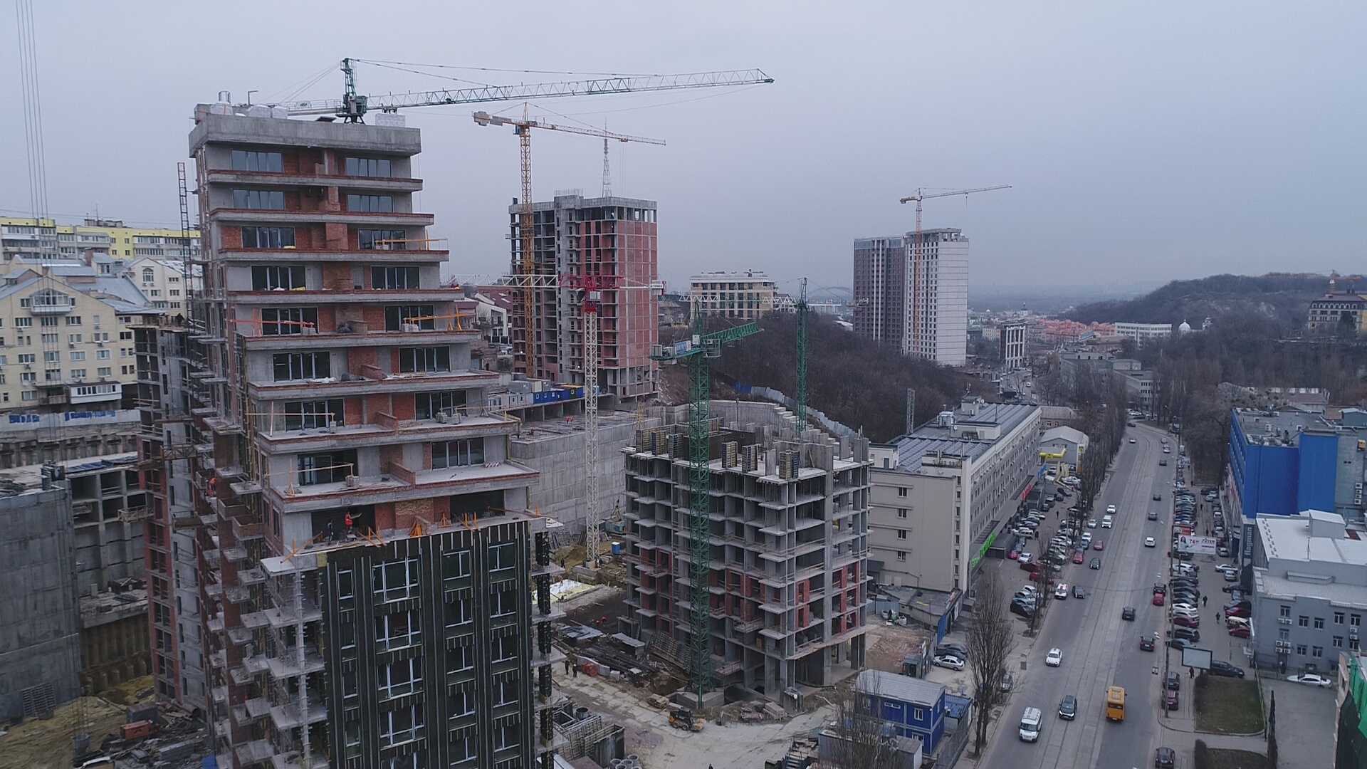 Хід будівництва ЖК Каховська, лют, 2020 рік