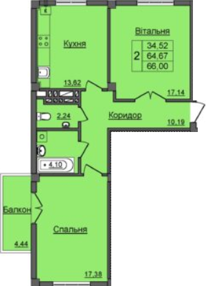 2-кімнатна 66 м² в ЖК Хмельницький від 11 200 грн/м², Івано-Франківськ